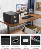 2 Pack File Storage Organizer Box, Portable Filing - Image 5