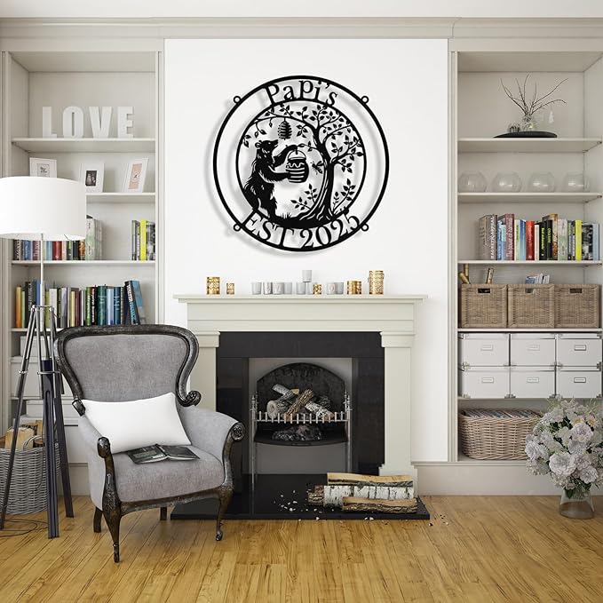 Custom Bear Metal Sign, Custom Bear Metal Wall Art Decor, Personalized Last - Image 8