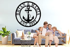 Personalized Nautical Decor, Custom Metal Sign, Anchor Family Name Sign - Image 2