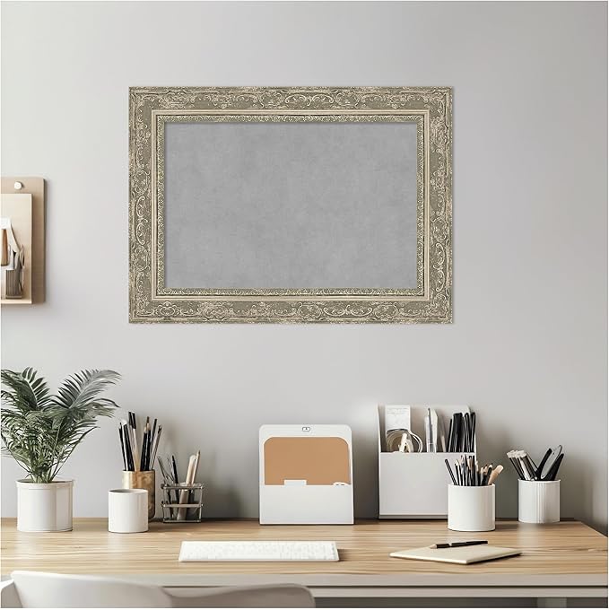 Amanti Art Silver Framed Magnetic Board 16x22 Small Vision Board - Image 5