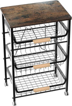 NiuYichee 4-Layer Fruit Basket Kitchen Food Organizer and Rack, Stackable by NiuYichee