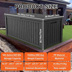 TARKARI 180 Gallon Lockable Resin Deck Box, Waterproof & UV-Resistant Outdoor - Image 2