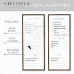 Sheffield Home Set of Two Family Planner Dry Erase Boards Featuring, Chore Chart - Image 4