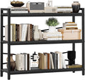 3 Tier Bookshelf 39.37" Width, Dorm Desk Hutch, Desk Shelf, Long Industrial by Homeiju