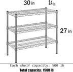 Regal Altair 14" Deep x 30" Wide x 27" Height Wire Shelving Kit | 3-Tier | NSF - Image 3