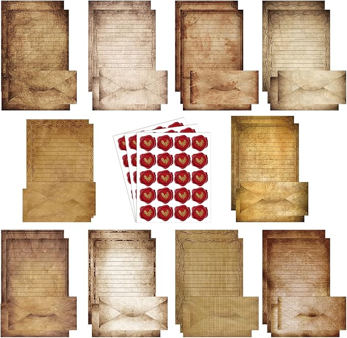 TaoBary 160 Pcs Stationery Paper Set 50 Double Sided Stationery Papers by TaoBary