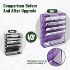 EASEPRES 6 Tier Mesh Hanging Wall File Organizer, Desk Vertical Mail Paper - Image 3