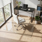 Tempered Glass Chair Mat for Hardwood Floor & Low Pile Carpet, 30" x 48" Heavy Duty Office Chair Mat with Non-Slip Pads, Scratch Resistant Floor Protector for Home Office