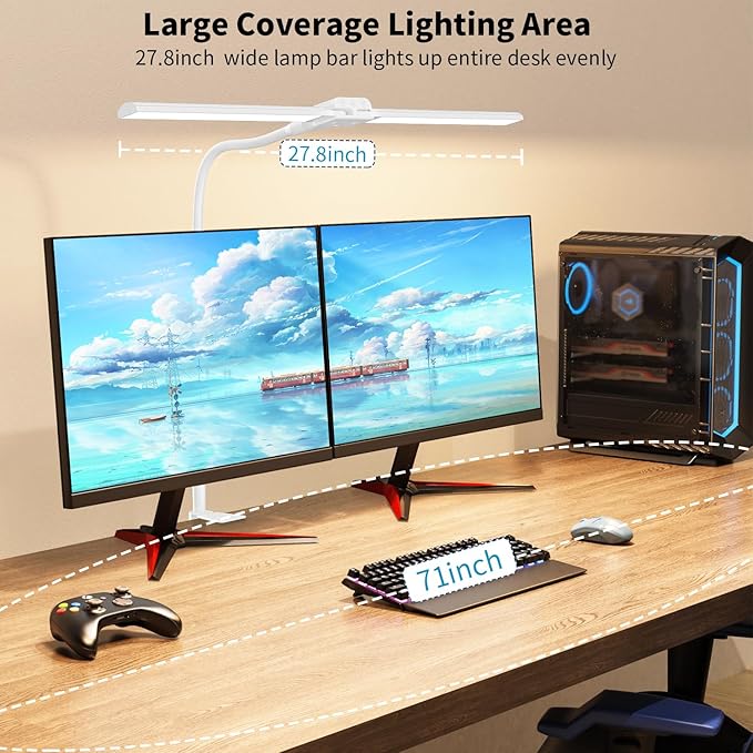 KableRika Desk lamp, Double Head LED Desk Lamp - Image 4