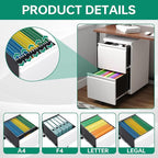 Letaya 2 Drawer Mobile File Cabinet - Image 5