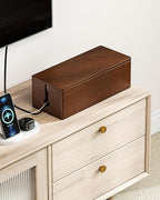 YECAYE Wooden Cable Management Box, Power Strip Cord Organizer Box, Cord Hider - Image 7