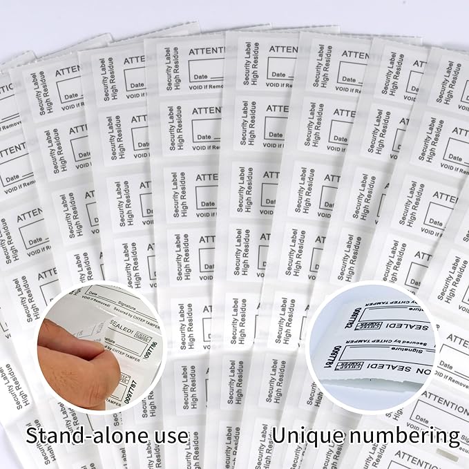 ChtepTamper 100 Pieces Total Transfer Tamper-Evident Stickers Security Labels - Image 8