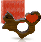 Cat Book Page Holder with Detachable Heart Gifts for Valentine's Day,Walnut Thumb Book Page Holders for Reading,Book Opener Holder Reading Accessories for Book Lovers with Gift Box (Large 0.94")