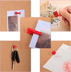 200 Pieces Push Pins, 5 Style Red Thumb Tacks Decorative Push Pins - Image 5