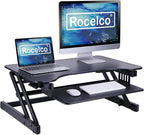 Rocelco 32" Height Adjustable Standing Desk Converter by Rocelco