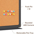 maxtek Combination White Board & Bulletin Cork Board 24 x 18 Whiteboard Magnetic - Image 4