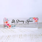 Artblox Personalized Office Desk Name Plate and Business Card Holder | Clear - Image 7