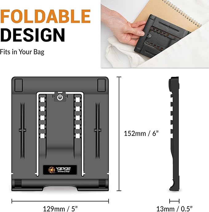 Portable Tablet Stand for Desk, Non-Slip Base, Foldable & Travel-Friendly for - Image 4