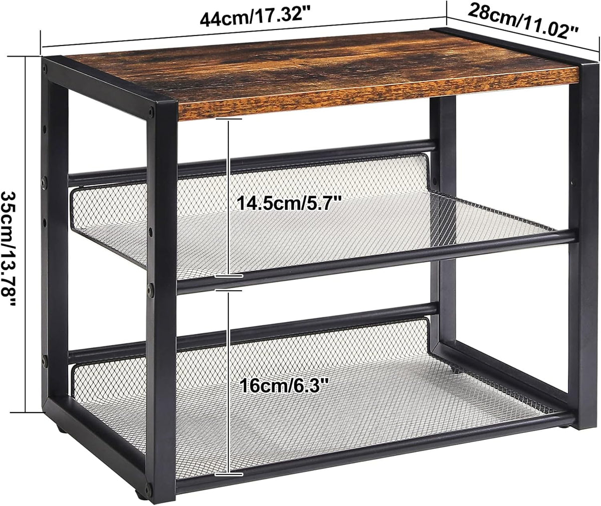 YMYNY Desktop Printer Stand, Rustic Brown 17.32 x 13.78 x 11.02 in UHPT001H