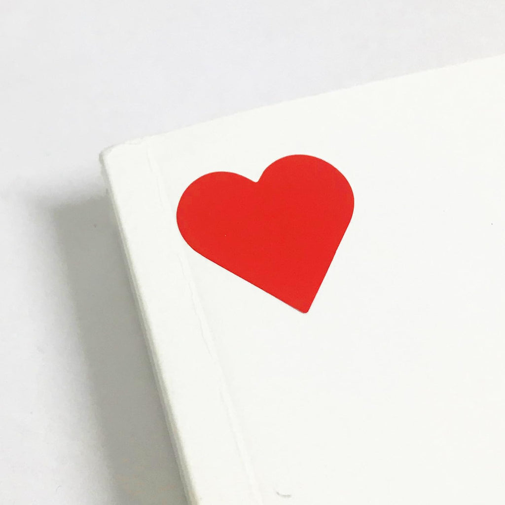 1200 Pack, 1" Red Heart Stickers Labels - 50 Sheets