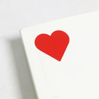 1200 Pack, 1" Red Heart Stickers Labels - 50 Sheets