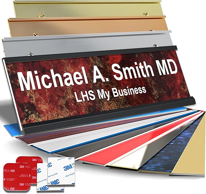 Personalized Name Plate with Choice of Mounting Holders by LHS+My+Business