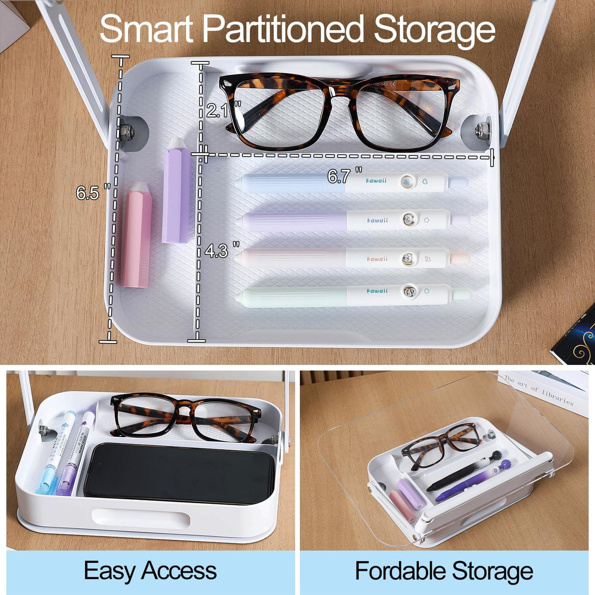 ZOEY Acrylic Book Stand for Reading Adjustable Book Holder with 360 Rotating ...