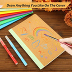 MIVIDE 48 Pack A5 Kraft Notebooks, Colourful Spine Lined Journal Bulk Pack 8.3 - Image 6