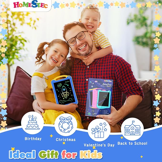 HOMESTEC Astrodraw Drawing Pad Toys, Colorful LCD Writing Tablet - Image 5