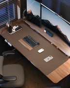 Leather Desk Pad Protector- 48" x 17" Office Desk Mat, Non-Slip PU Leather - Image 6