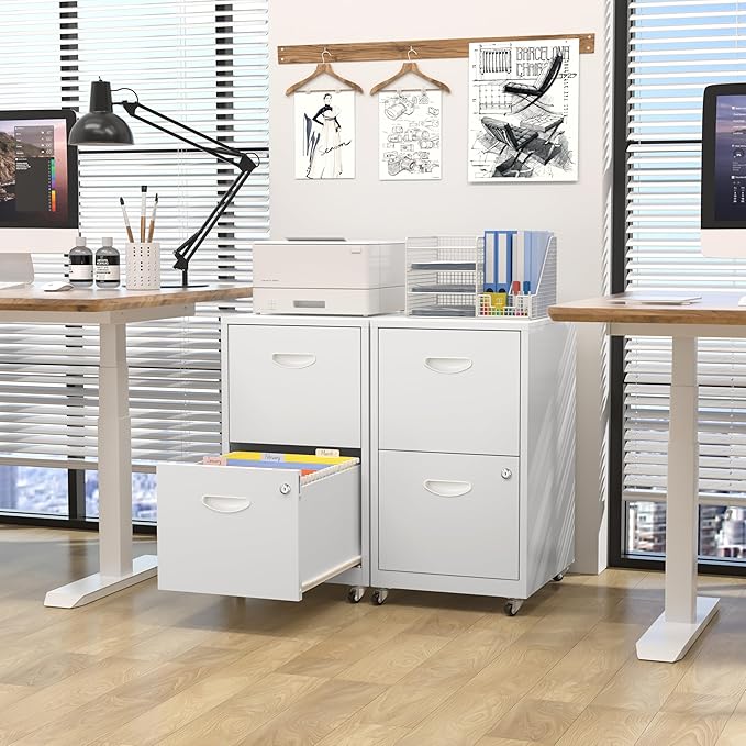 Kubohogar 2 Drawer Mobile File Cabinet - Image 4