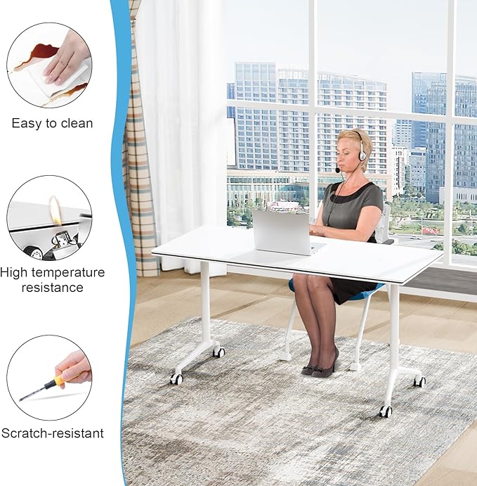 Conference Table, 55.1''Folding Conference Room Table - Image 5