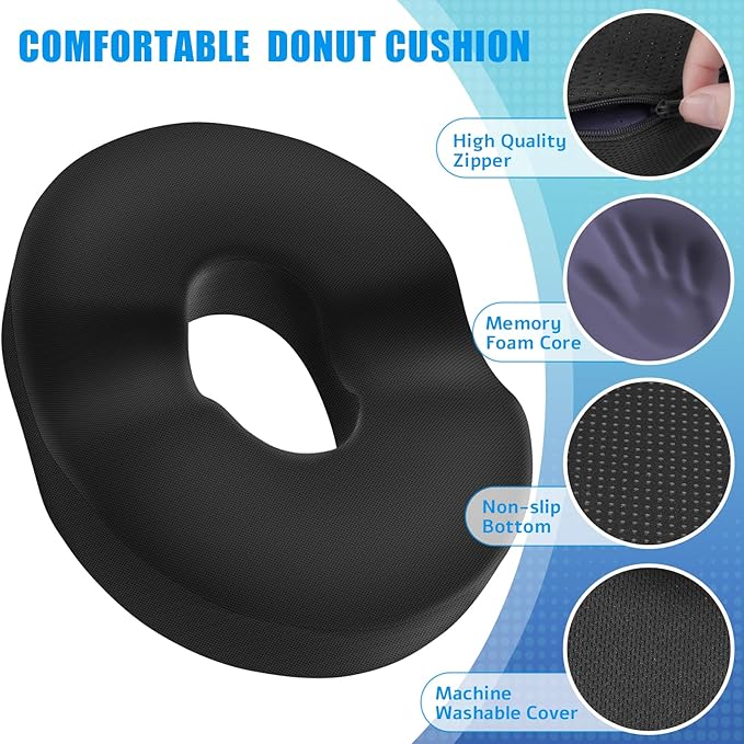 BlissTrends Donut Pillow Seat Cushion, Donut Chair Cushions - Image 3