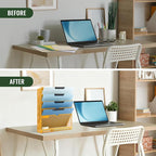 EASEPRES 6 Tier Mesh Hanging Wall File Organizer, Desk Vertical Mail Paper - Image 5