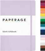 PAPERAGE Blank Journal Notebook, 160 Pages, Medium 5.6 in x 8 in by PAPERAGE