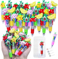 TOEMUR 100 PCS Multicolor Pen Set – 50 Cute Pens Bulk with 50 Pen Bags, Fun Pens for Party Favors, Christmas, Birthday, Kawaii Stationery , Prizes, Gifts Bulk for Friends (Fruit)