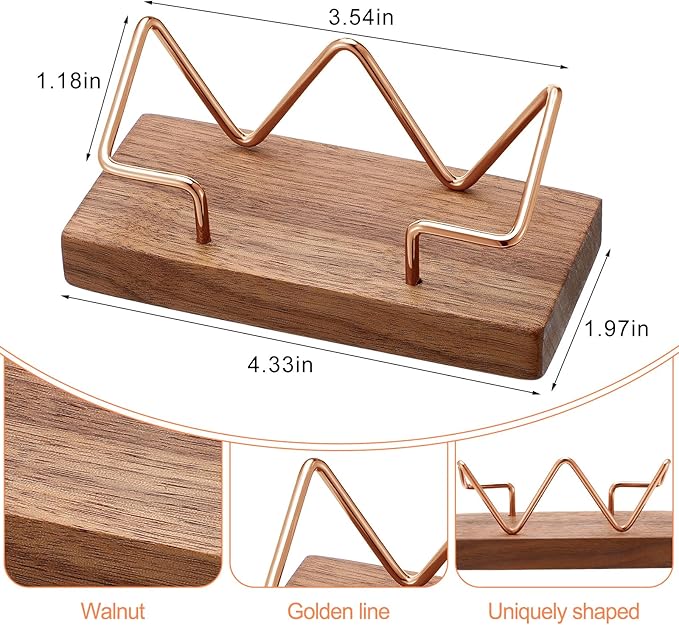 Amyhill 2 Pieces Wood Business Card Holder - Image 2