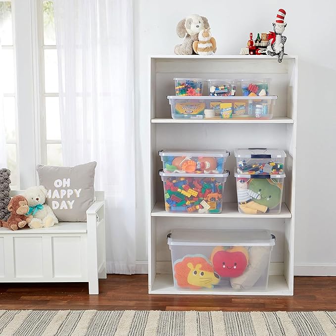 Rubbermaid Cleverstore Clear Dorm Variety 16-Pack, Made in USA, Stackable Large - Image 6