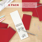 Tenceur 6 Pcs Pocket Notebook Bulk Small 3x5 Inch Spiral Notepads Mini Top - Image 3