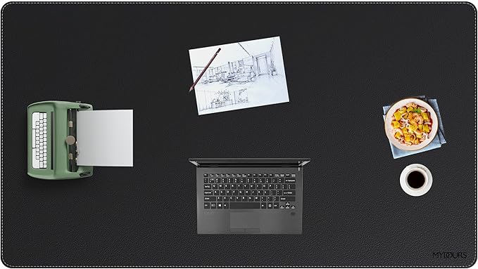Mydours Giant 63" x 36" Desk Pad, PU Leather Surface by Mydours