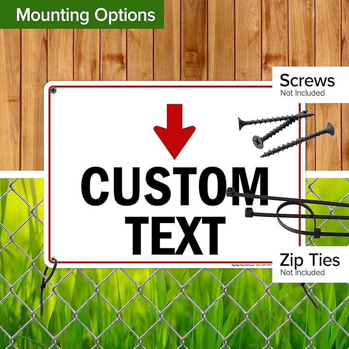 Custom Arrow, Custom Directional Sign, Down Arrow, 10x14 Inches, 55 mil thick - Image 5