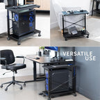 VIVO Large Mobile Adjustable 2-Tier PC Stand, Premium Gaming CPU Computer Tower - Image 7