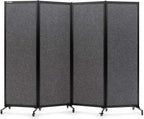 Upgrade Version Room Partition and Divider, Freestanding Rolling Dividers by StrongBird
