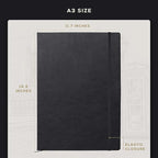 Beechmore Books A3 Sketchbook – 11.7x16.5 Premium Vegan Leather Bound Extra - Image 4