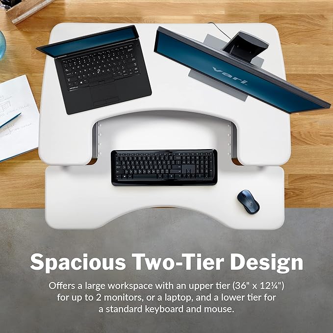 Vari Varidesk Pro Plus 36 Standing Desk Converter – 11 Height Settings + Spring - Image 5