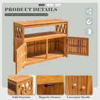 devoko acacia wood outdoor storage cabinet,waterproof potting table, package contents