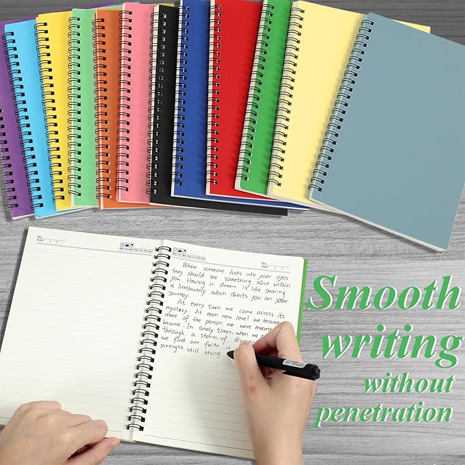 Leelosp 12 Pack Small Spiral Notebook A5 Lined College Ruled Spiral Journal - Image 4