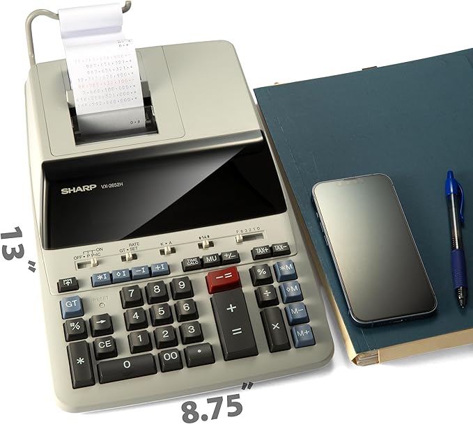 Sharp 12-Digit Print Calculator Desktop Size Adding Machine, Large Easy-to-Read - Image 6