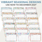 CRANBURY 2026-2027 Small Desk Calendar 8x6, Standing Flip Calendar | Compact 8x6 desktop calendar features monthly layouts with large writing blocks for schedules and reminders.