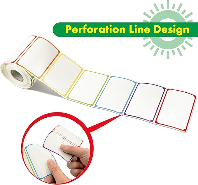 300pcs 6 Colors Plain Name tag Labels - Image 3